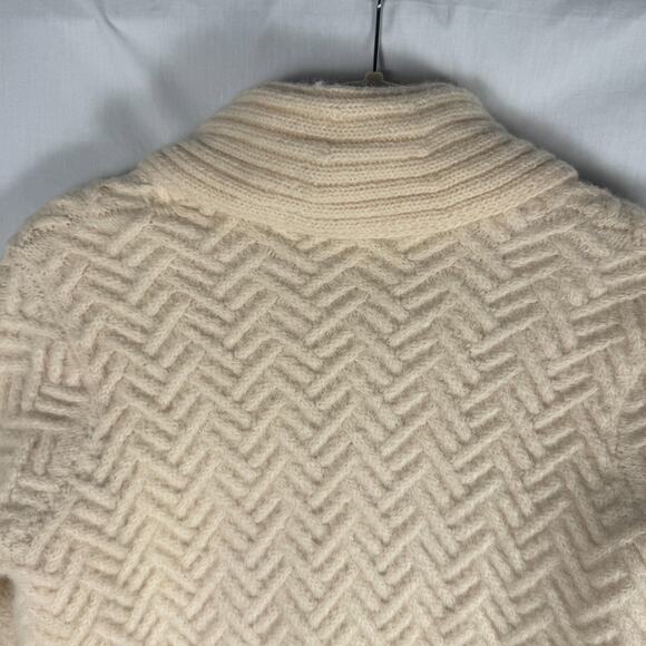 Ralph Lauren Exclusive Hand Knit 100% Wool Sweater Horn Toggle Buttons Petite M - Picture 12 of 16